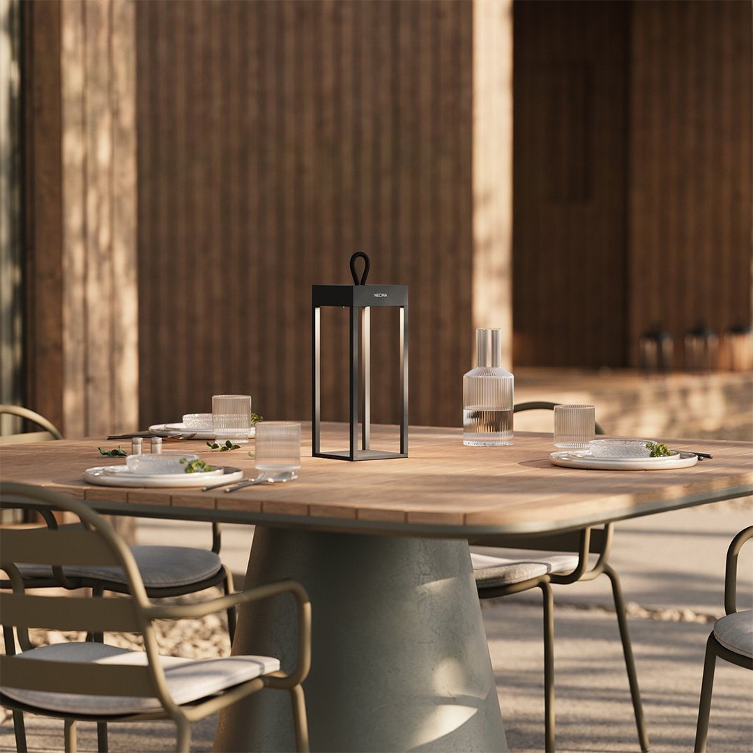 Portable Rechargeable LED Table Lamp Touch Dimming for Indoor Outdoor Use