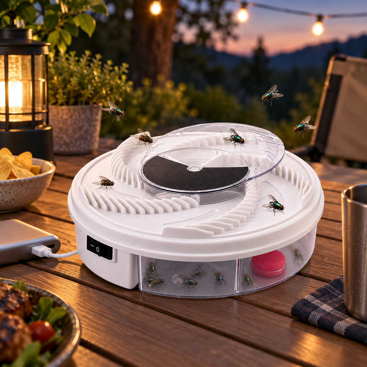 Portable USB Powered Insect Trap for Indoor and Outdoor Use