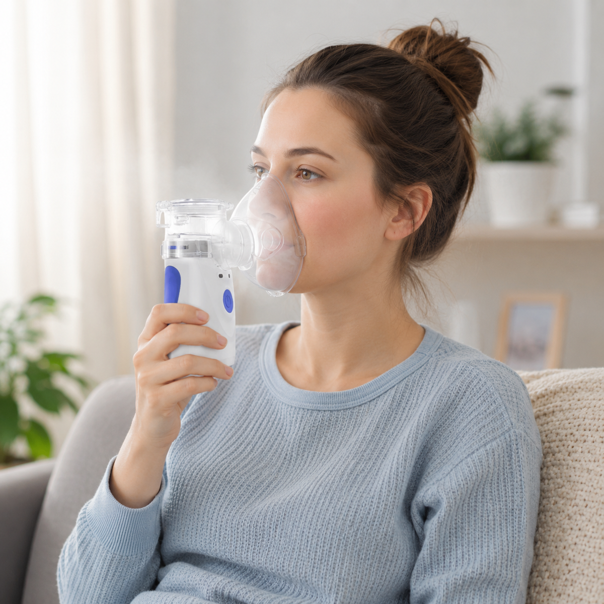 Portable Ultrasonic Nebuliser Compact Rechargeable Design
