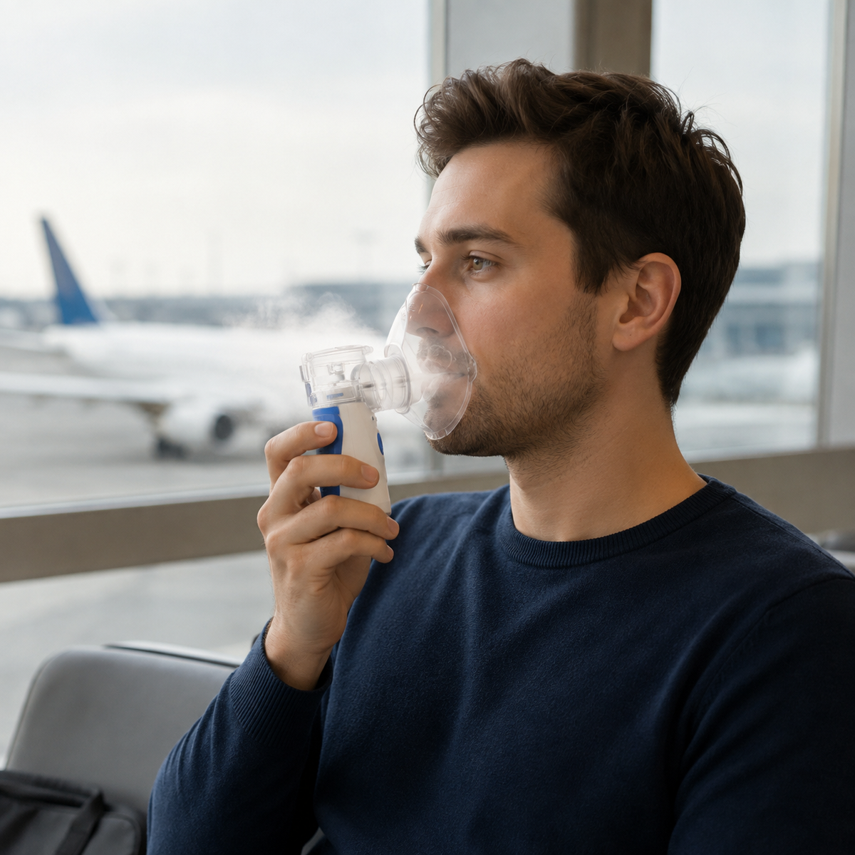 Portable Ultrasonic Nebuliser Compact Rechargeable Design