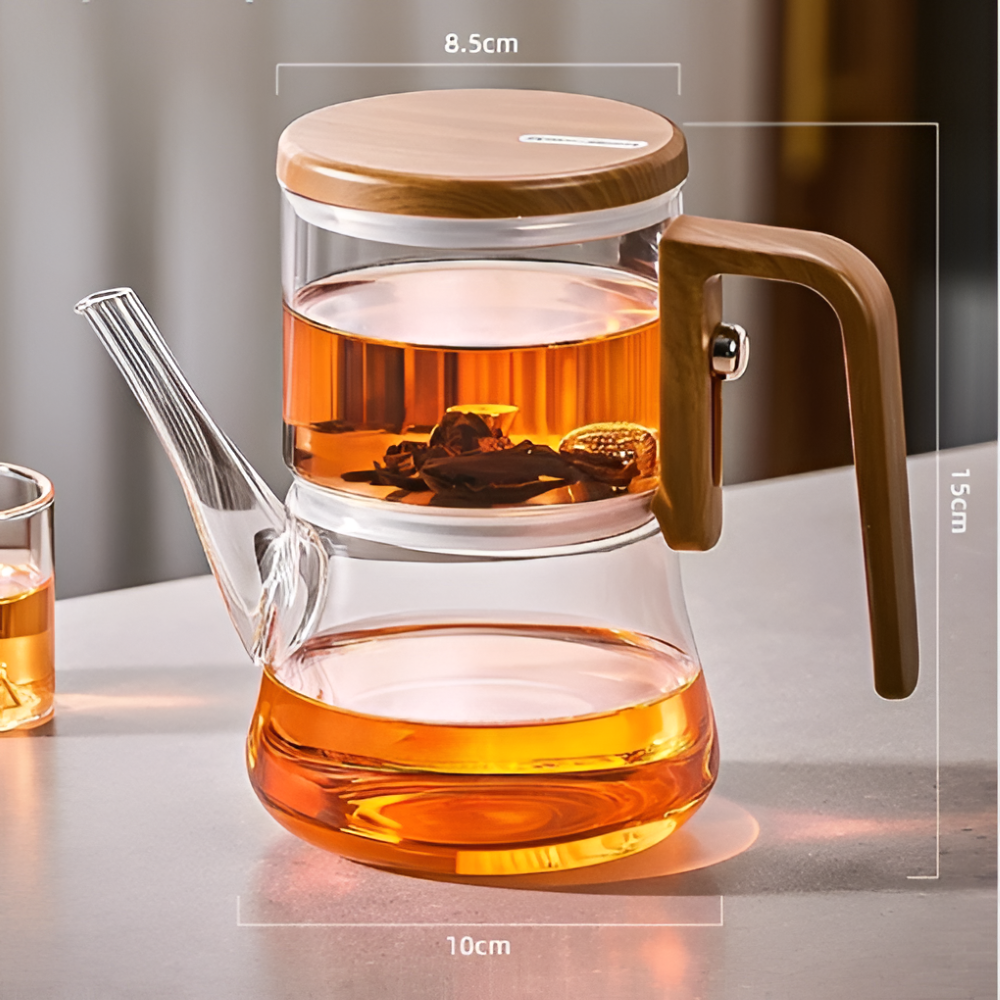 Premium Glass Teapot Magnetic Infuser Borosilicate Tea Brewer 760ml