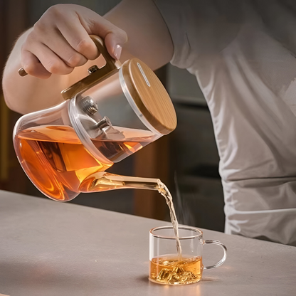 Premium Glass Teapot Magnetic Infuser Borosilicate Tea Brewer 760ml