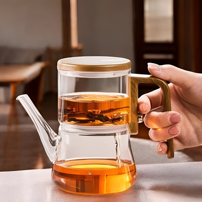 Premium Glass Teapot Magnetic Infuser Borosilicate Tea Brewer 760ml