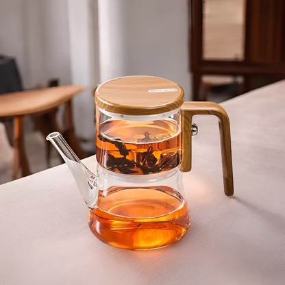 Premium Glass Teapot Magnetic Infuser Borosilicate Tea Brewer 760ml