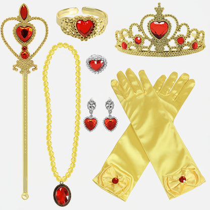 Set met prinsessenketting en oorbellen, verkleedaccessoires voor meisjes