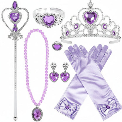Set met prinsessenketting en oorbellen, verkleedaccessoires voor meisjes