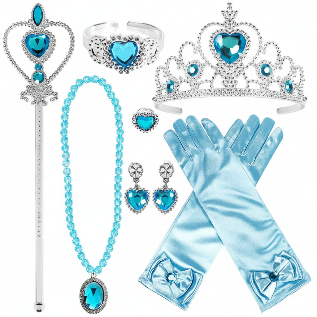 Set met prinsessenketting en oorbellen, verkleedaccessoires voor meisjes