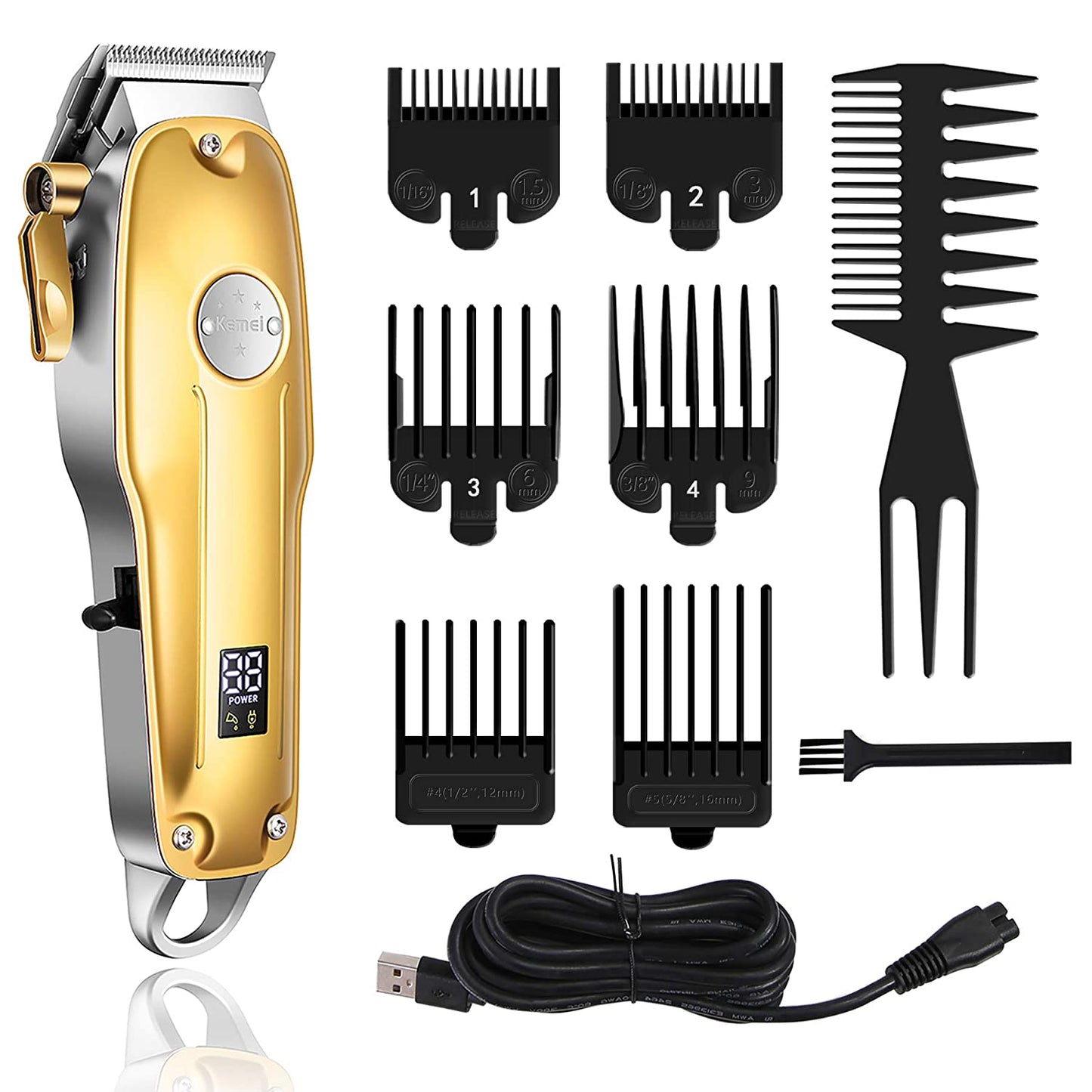 Professional Hair Trimmer Kit Cordless Beard Clipper Set