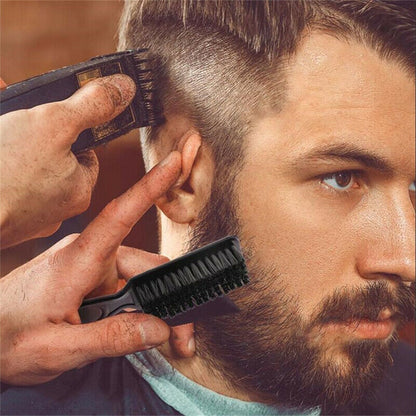 Professional Hair and Beard Brush for Men – Anti-Static Grooming Tool