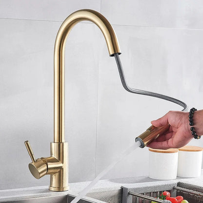 Pull Out Kitchen Faucet 360 Swivel Sink Mixer Tap