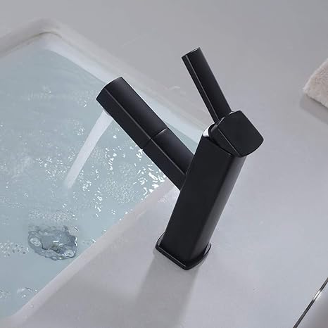 Pull Out Single Handle Bathtub Faucet Swivel Mixer Tap