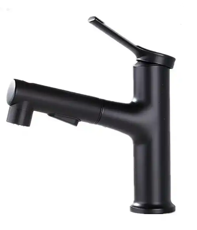 Pull Out Single Handle Bathtub Faucet Swivel Mixer Tap