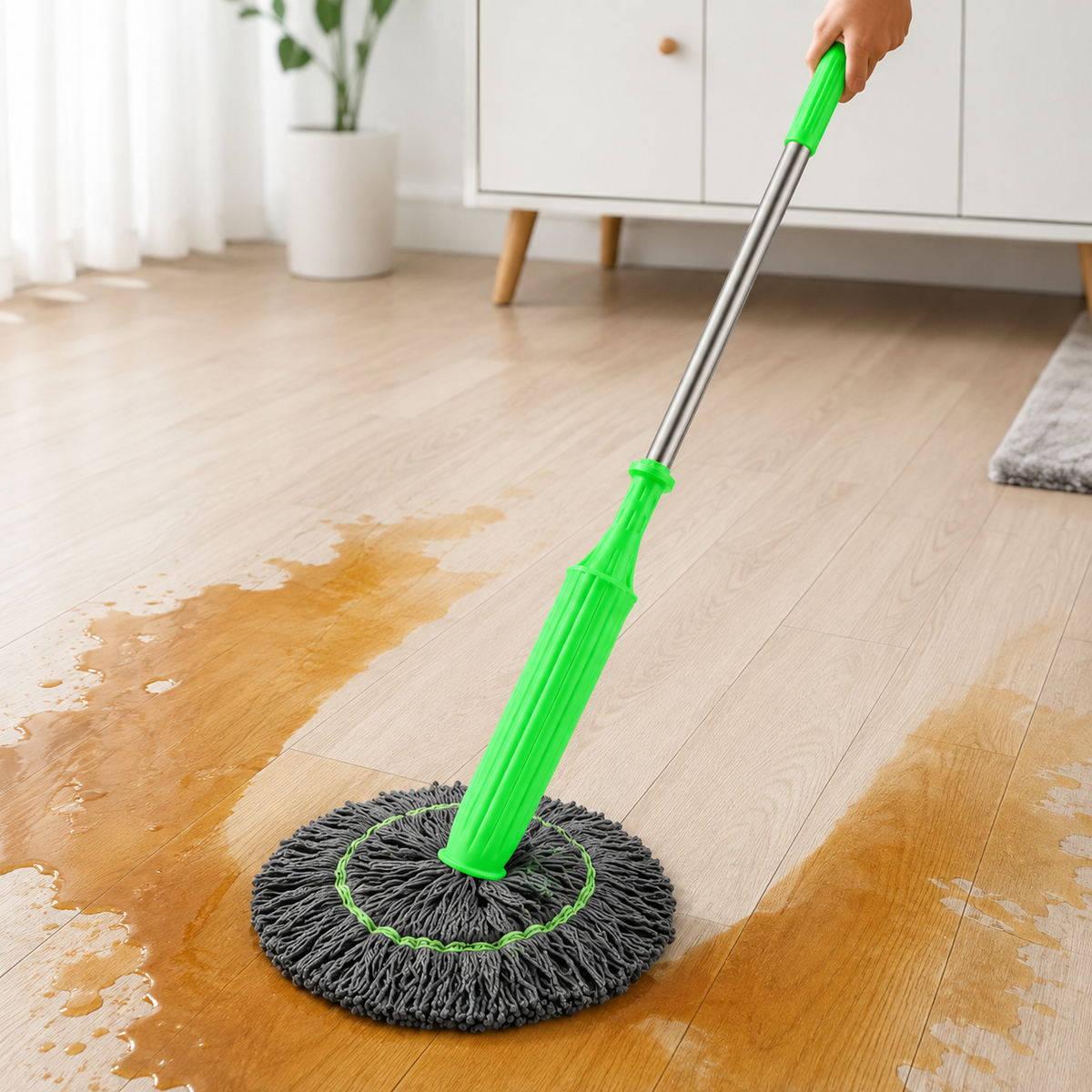 Quick-Dry 2-in-1 Floor Mop with Dehydrating Design for Efficient Home Cleaning