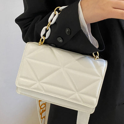 Quilted Crossbody Handbag Chain Strap Womens Fashion Shoulder Bag