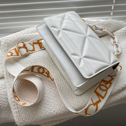 Quilted Crossbody Handbag Chain Strap Womens Fashion Shoulder Bag