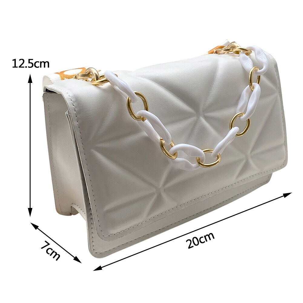 Quilted Crossbody Handbag Chain Strap Womens Fashion Shoulder Bag