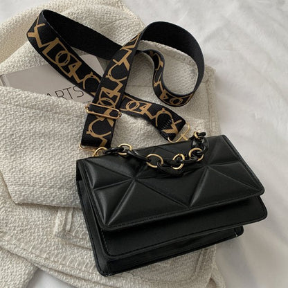 Quilted Crossbody Handbag Chain Strap Womens Fashion Shoulder Bag
