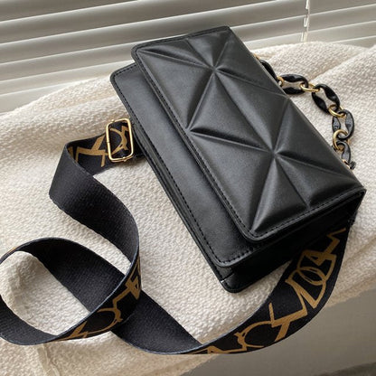 Quilted Crossbody Handbag Chain Strap Womens Fashion Shoulder Bag