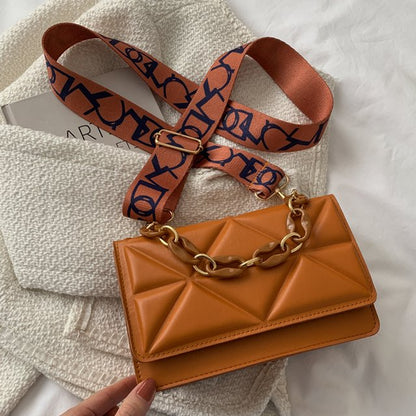 Quilted Crossbody Handbag Chain Strap Womens Fashion Shoulder Bag