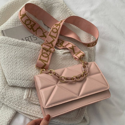 Quilted Crossbody Handbag Chain Strap Womens Fashion Shoulder Bag
