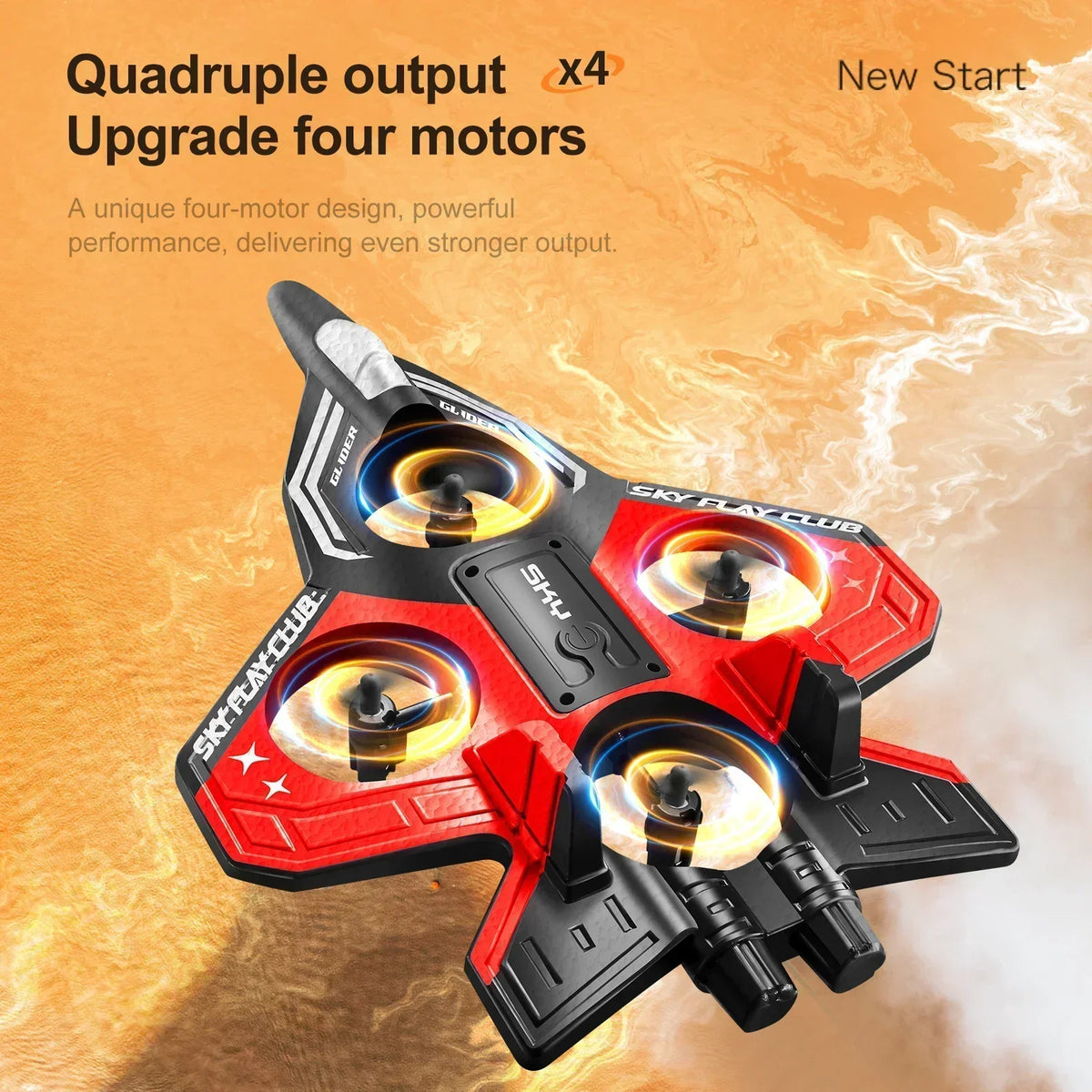 RC Foam Glider Plane LED Gyroscope Remote Control Aircraft Toy