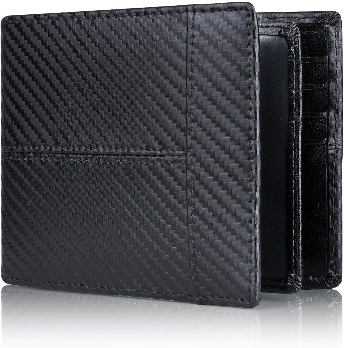 RFID Blocking Leather Bifold Wallet Mens Card Holder Cash Wallet