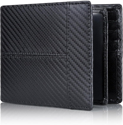 RFID Blocking Leather Bifold Wallet Mens Card Holder Cash Wallet