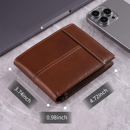 RFID Blocking Leather Bifold Wallet Mens Card Holder Cash Wallet