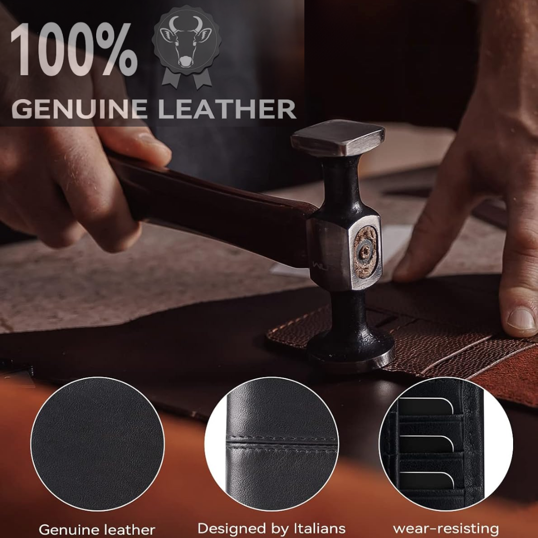 RFID Blocking Leather Bifold Wallet Mens Card Holder Cash Wallet