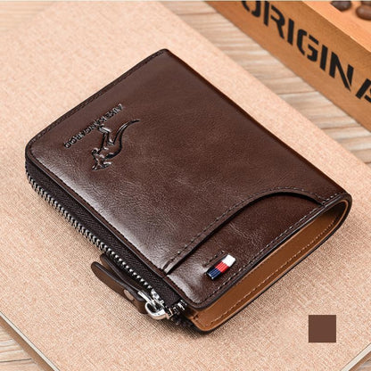 RFID Blocking Leather Wallet with Card Protection