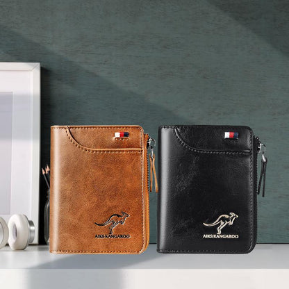 RFID Blocking Leather Wallet with Card Protection