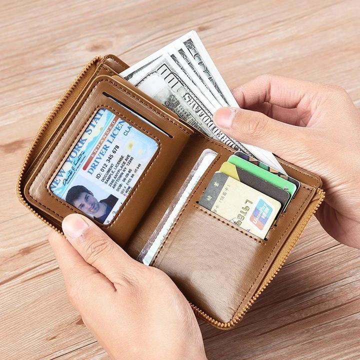 RFID Blocking Leather Wallet with Card Protection