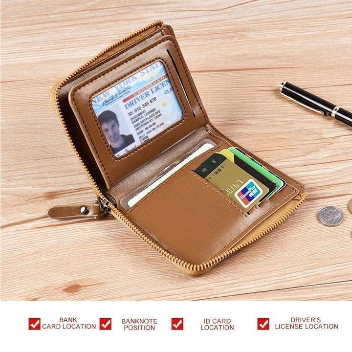 RFID Blocking Leather Wallet with Card Protection