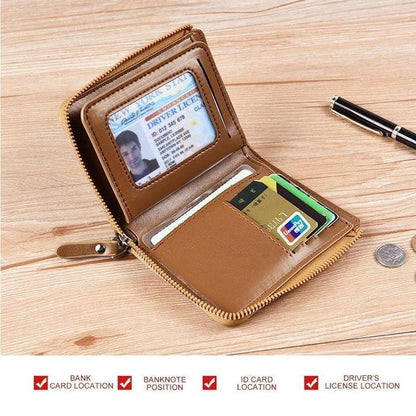 RFID Blocking Leather Wallet with Card Protection