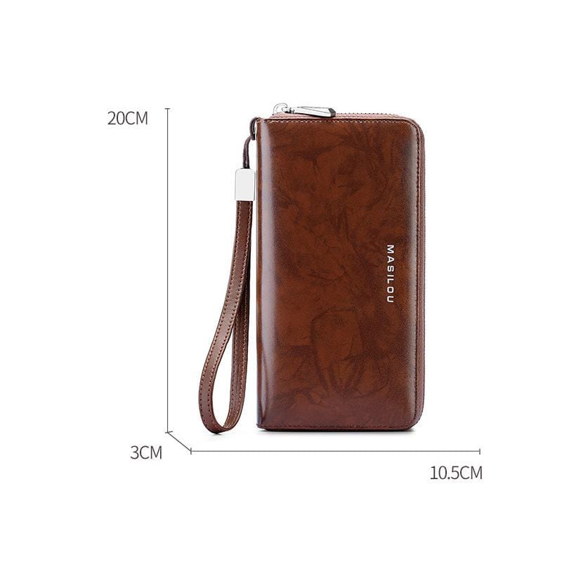 RFID Blocking Long Wallet Unisex PU Leather Card Holder