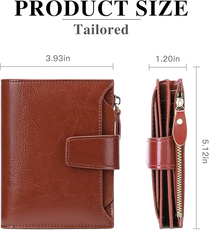 RFID Blocking Wallet Compact Card Holder Coin Purse