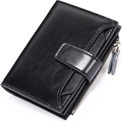 RFID Blocking Wallet Compact Card Holder Coin Purse