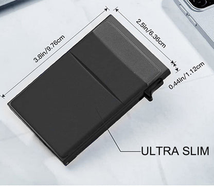 RFID Credit Card Holder Slim Mini Metal Wallet for Men