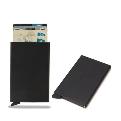 RFID Credit Card Holder Slim Mini Metal Wallet for Men