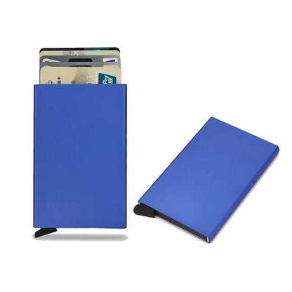 RFID Credit Card Holder Slim Mini Metal Wallet for Men