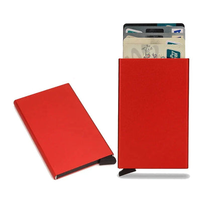 RFID Credit Card Holder Slim Mini Metal Wallet for Men