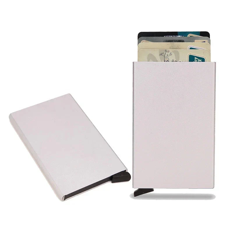 RFID Credit Card Holder Slim Mini Metal Wallet for Men