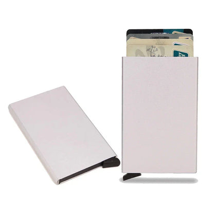 RFID Credit Card Holder Slim Mini Metal Wallet for Men