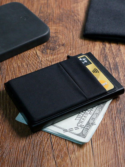 RFID Credit Card Holder Slim Mini Metal Wallet for Men
