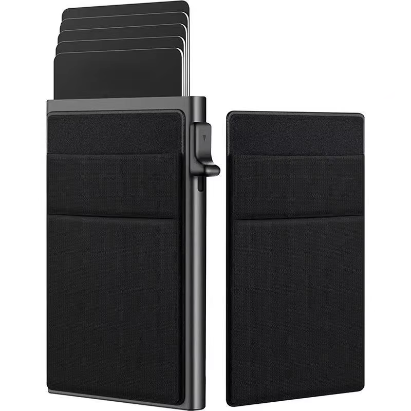 RFID Credit Card Holder Slim Mini Metal Wallet for Men