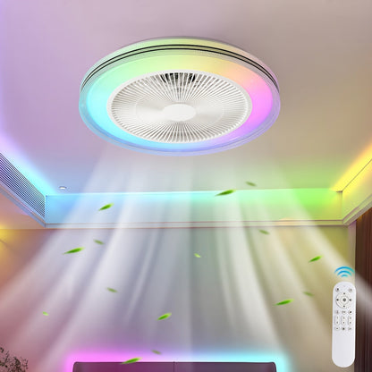 RGB Ceiling Fan LED Light Remote Control Low Profile Ceiling Fan