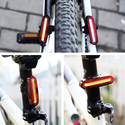 Rechargeable Bike Tail Light USB Safety Warning Lamp Waterproof Cycling Rear LED Light