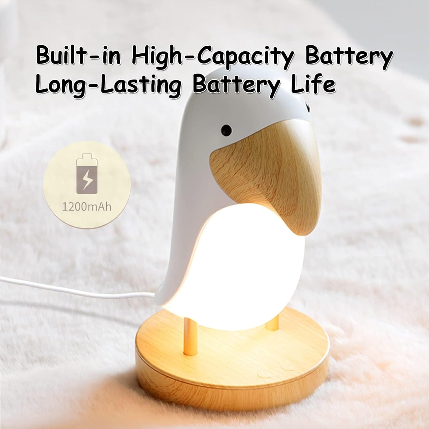 Rechargeable Bird LED Night Lamp – PeckLight Decorative Table Lamp