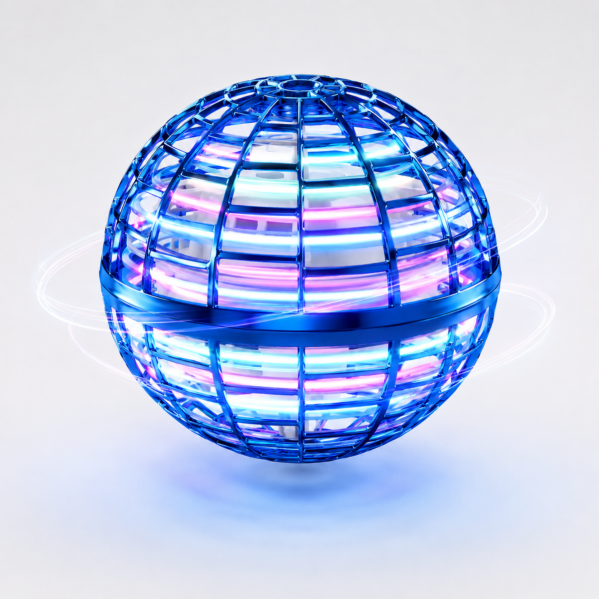 Rechargeable Flying Ball Toy with LED Lights and Interactive Hovering Action