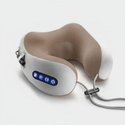Rechargeable Heated Neck Massage Pillow U Shaped Support Cushion
